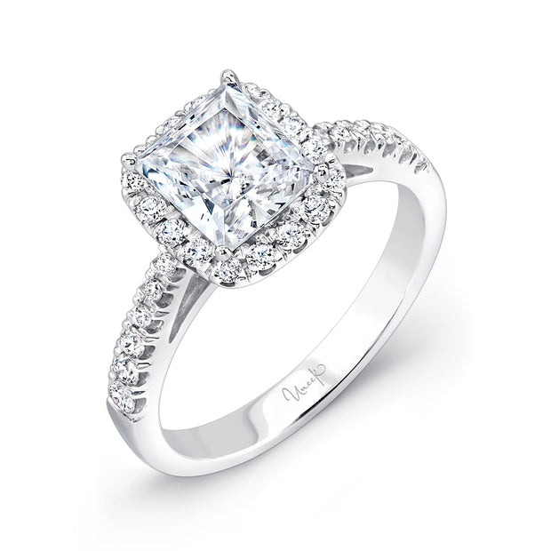 Uneek Bofb Collection Halo Princess Cut Engagement Ring