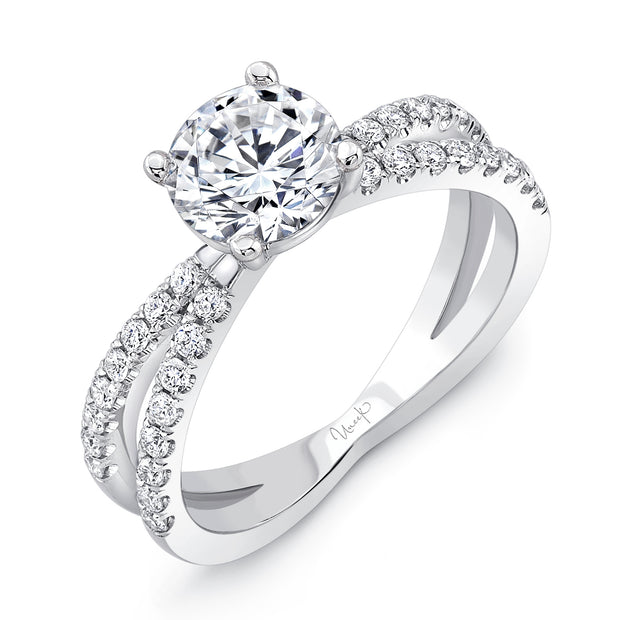 Uneek Bofb Collection Split Round Engagement Ring