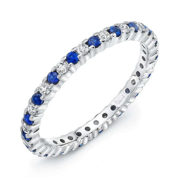 Uneek Diamond and Sapphire Eternity Band