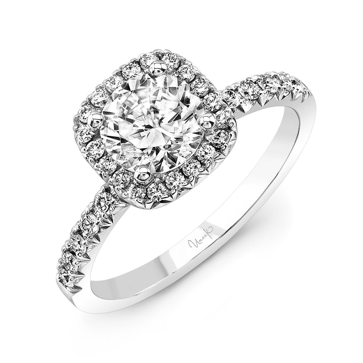 Uneek Bofb Collection Halo Round Engagement Ring