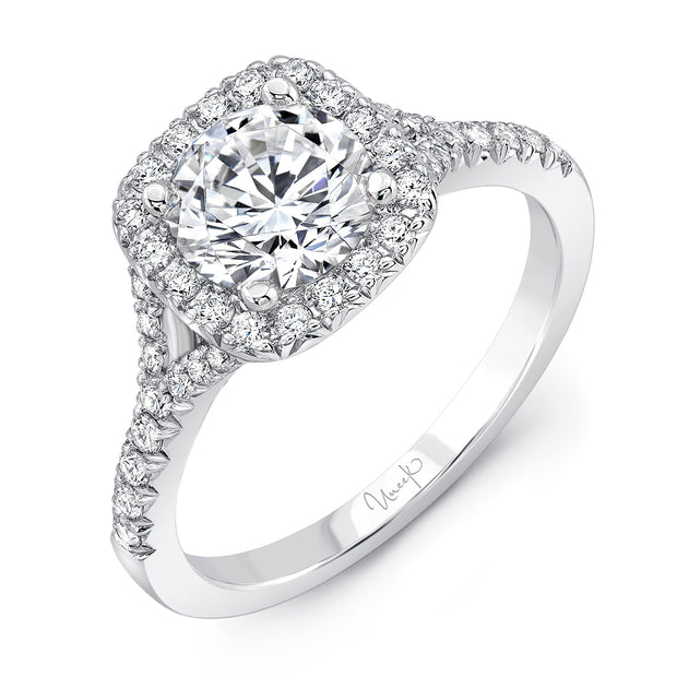 Uneek Bofb Collection Split Round Engagement Ring