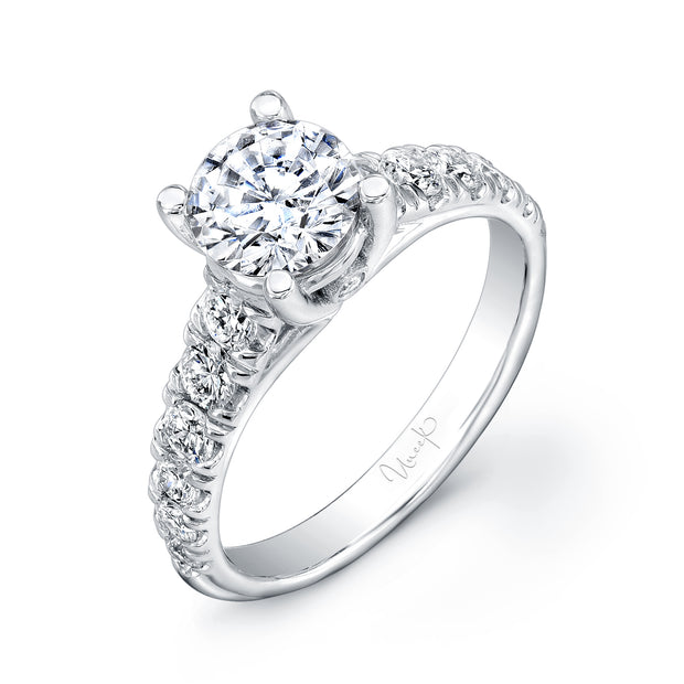 Uneek Unity Collection Cathedral Round Engagement Ring