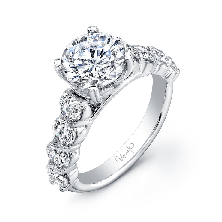 Uneek Unity Collection Cathedral Round Engagement Ring