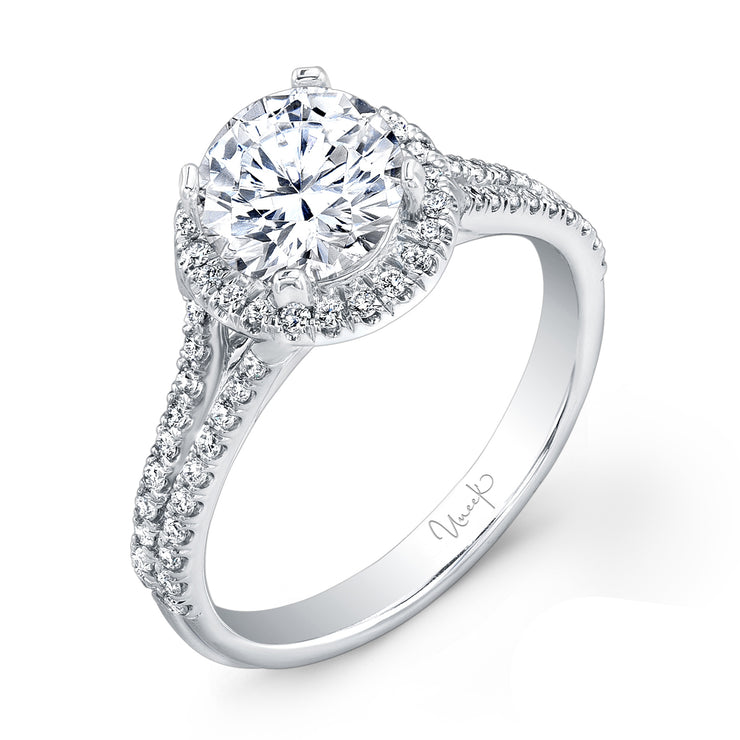 Uneek Unity-Live Collection Halo Round Engagement Ring