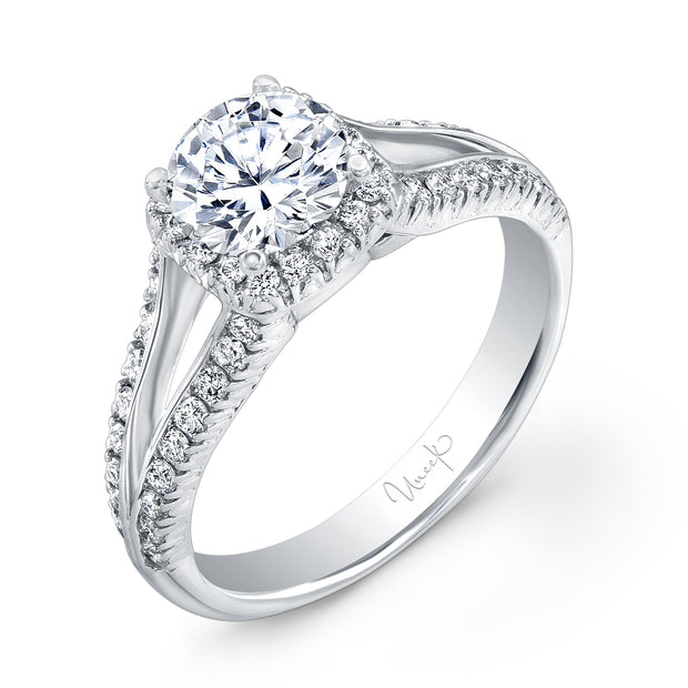 Uneek Unity Collection Halo Engagement Ring