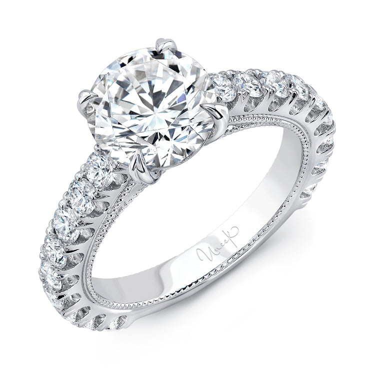 Uneek Unity Collection Straight Round Engagement Ring