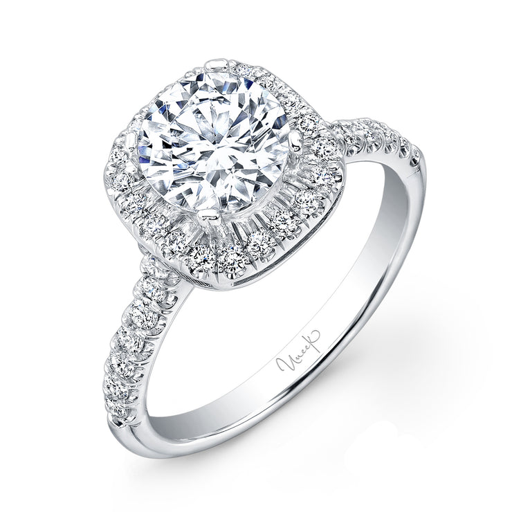 Uneek Unity-Live Collection Halo Round Engagement Ring