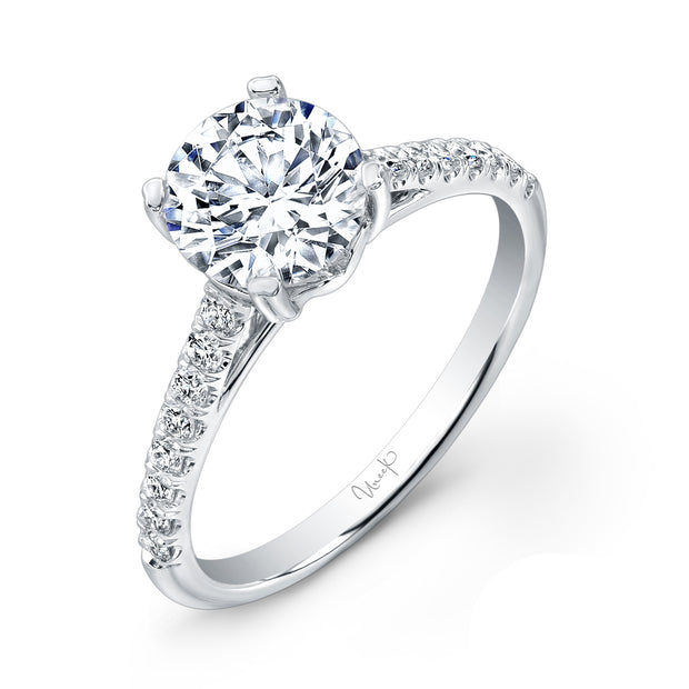 Uneek Unity Collection Cathedral Round Engagement Ring