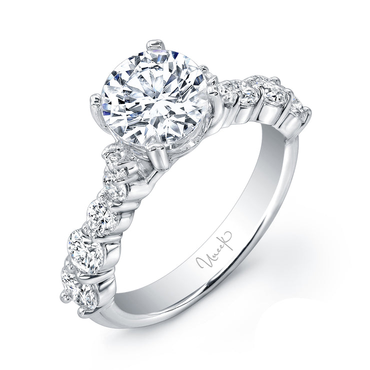 Uneek Unity Collection Cathedral Round Diamond Engagement Ring