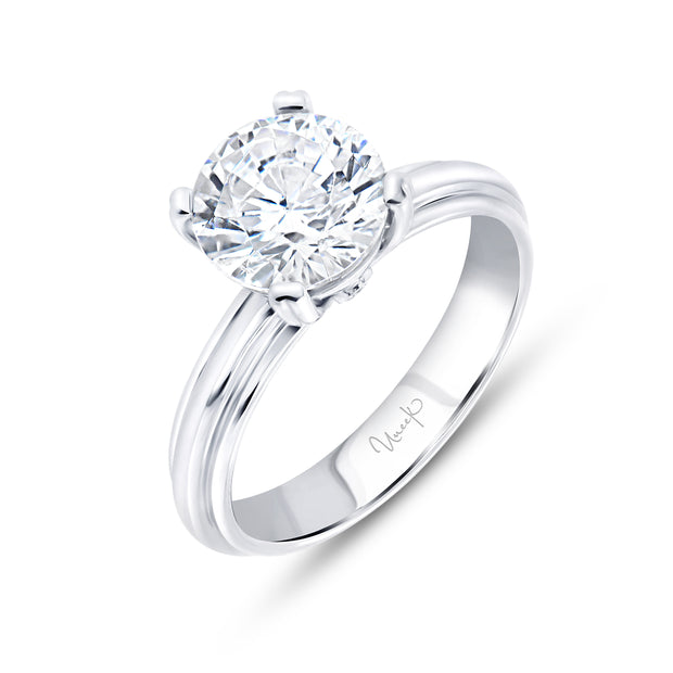 Uneek Unity Collection Solitaire Round Engagement Ring