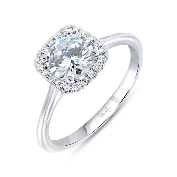 Uneek Unity Collection Halo Round Engagement Ring