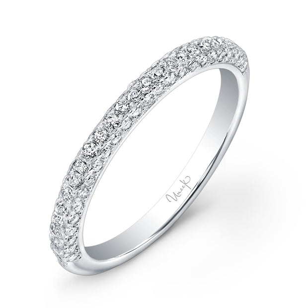 Uneek Three-Sided Diamond Wedding Band