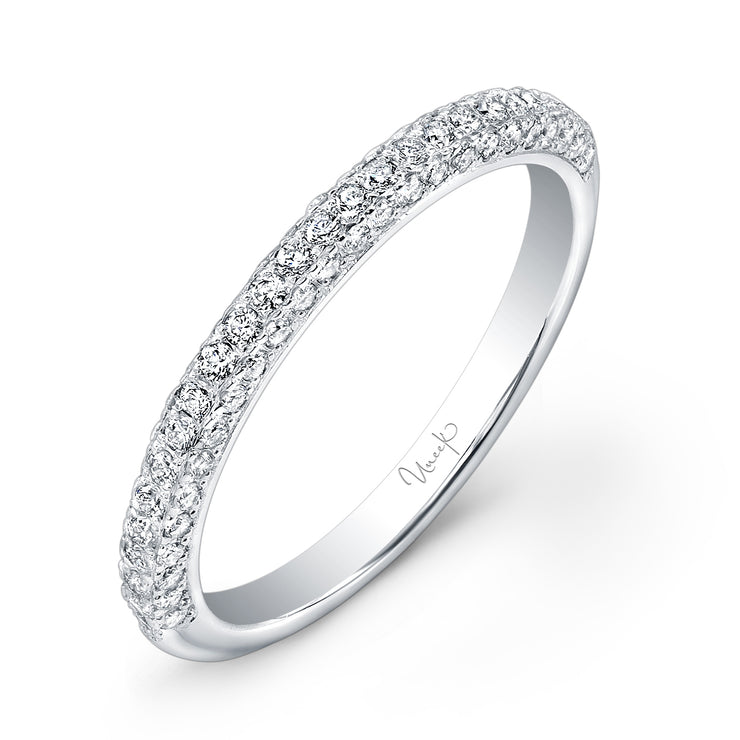 Uneek Three-Sided Diamond Wedding Band