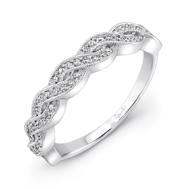 Uneek Crisscross/Twist Diamond Wedding Band