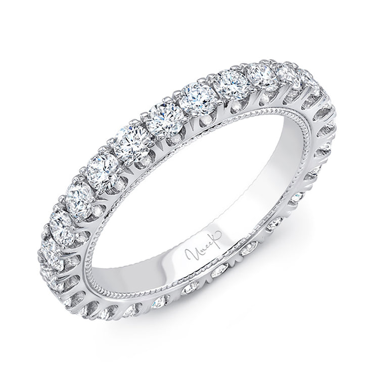 Uneek Round Diamond Eternity Band with Floating Illusion U-Pave