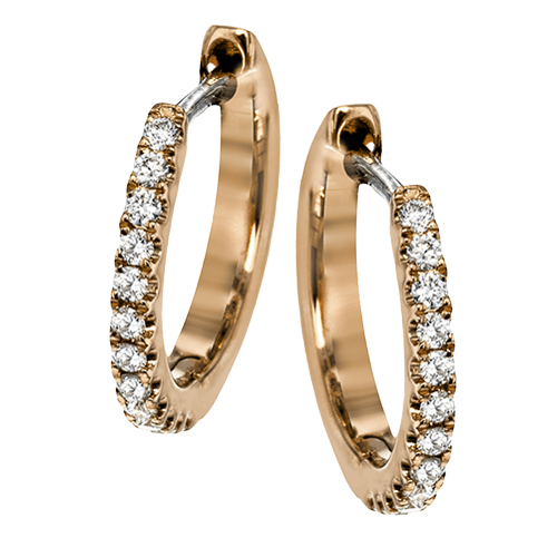 Hoop Earring in 18k Gold with Diamonds