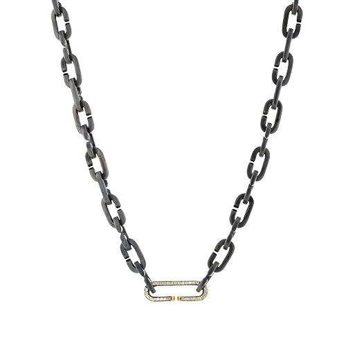 Gent Necklace in 18k Gold with Diamonds