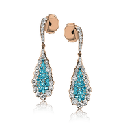 Color Earring in 18k Gold with Diamonds