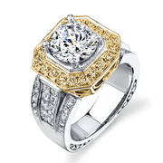 Engagement Ring in 18k Gold with Diamonds