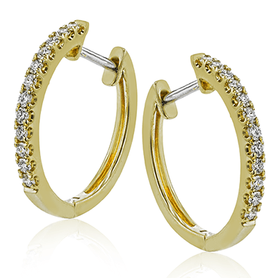 Hoop Earring in 18k Gold with Diamonds