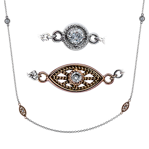 Necklace in 18k Gold with Diamonds