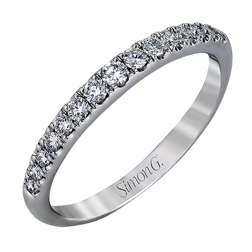 Wedding Band in 18k Gold with Diamonds