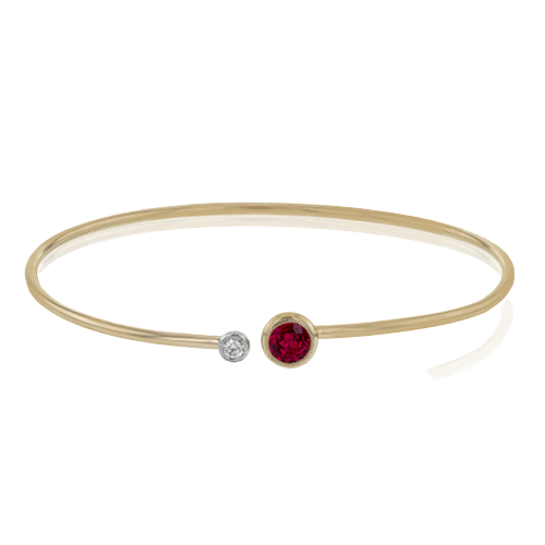 Bangle in 18k Gold with Diamonds