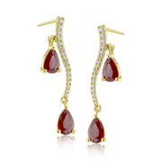 Color Earring in 18k Gold with Diamonds