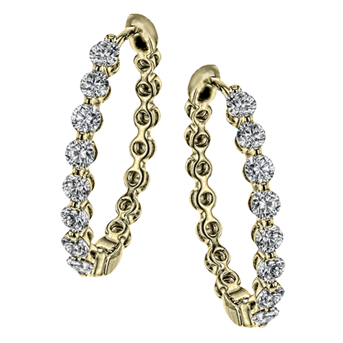 Hoop Earring in 18k Gold with Diamonds