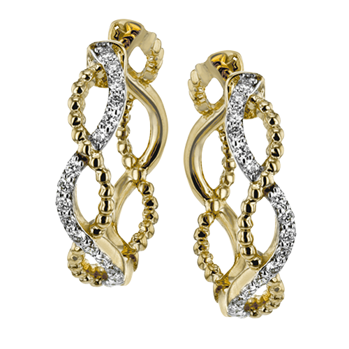 Hoop Earring in 18k Gold with Diamonds