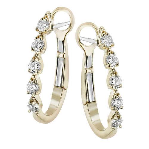 Hoop Earring in 18k Gold with Diamonds