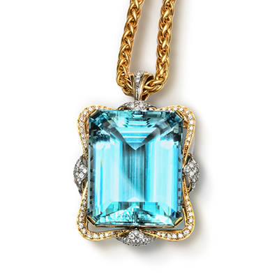 Color Pendant in 18k Gold with Diamonds