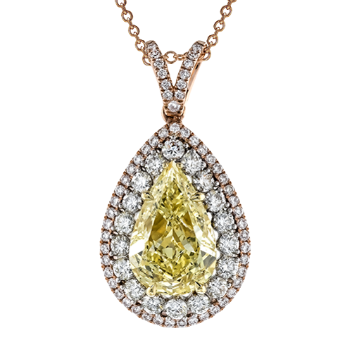 Pendant in 18k Gold with Diamonds