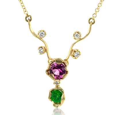 Color Pendant in 18k Gold with Diamonds