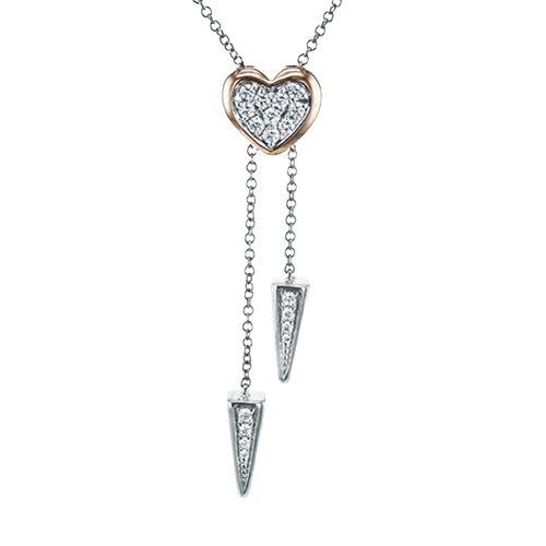 Heart Pendant in 18k Gold with Diamonds