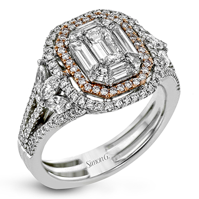 Engagement Ring in 18k Gold with Diamonds