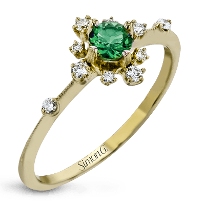 Color Ring in 18k Gold with Diamonds