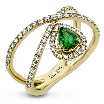 Color Ring in 18k Gold with Diamonds