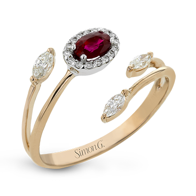 Color Ring in 18k Gold with Diamonds