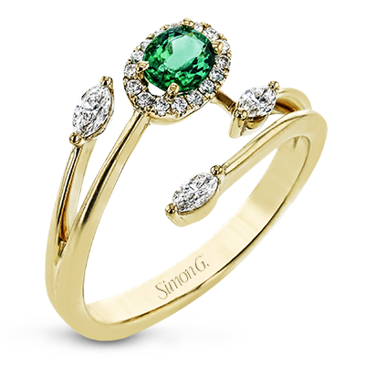 Color Ring in 18k Gold with Diamonds