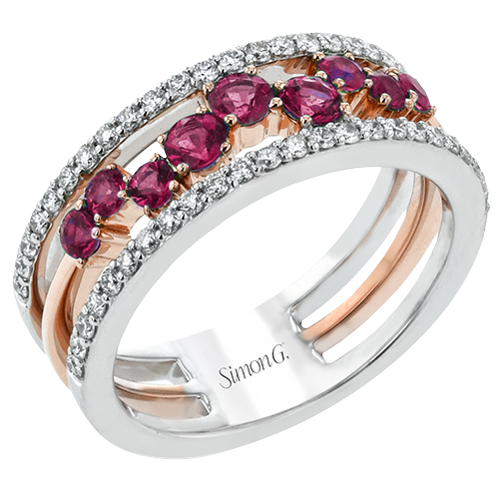 Color Ring in 18k Gold with Diamonds