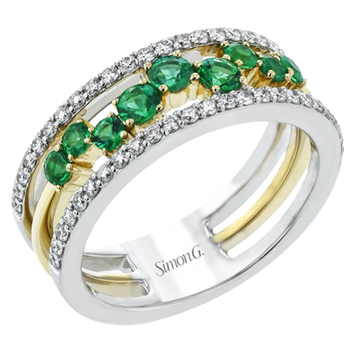 Color Ring in 18k Gold with Diamonds