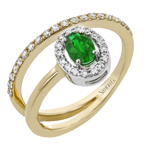 Color Ring in 18k Gold with Diamonds