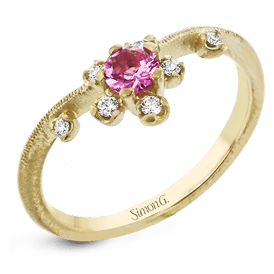 Color Ring in 18k Gold with Diamonds