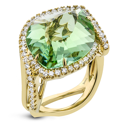 Color Ring in 18k Gold with Diamonds