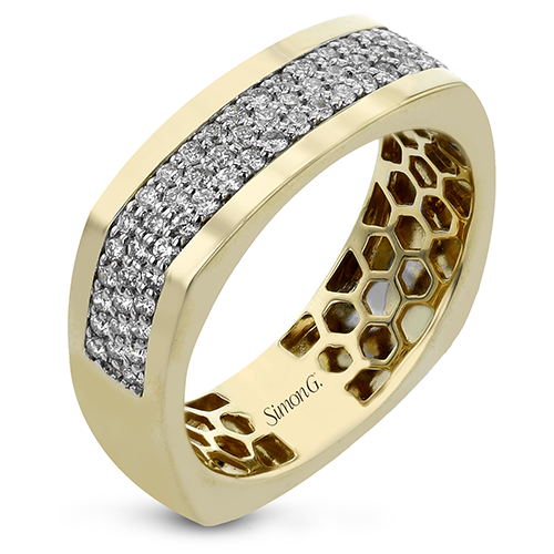 Men Ring in 14k Gold with Diamonds