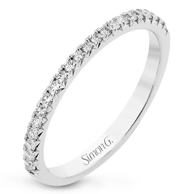 Wedding Band in 18k Gold with Diamonds