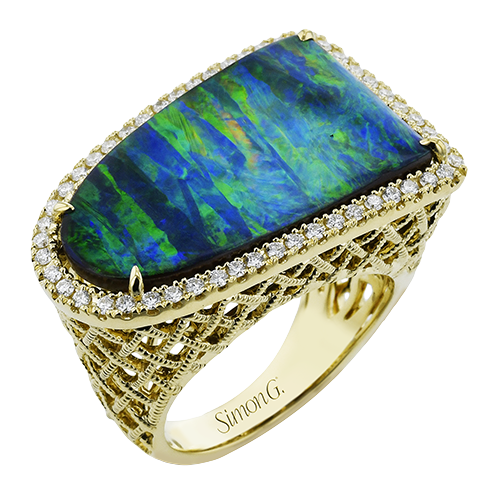 Color Ring in 18k Gold with Diamonds