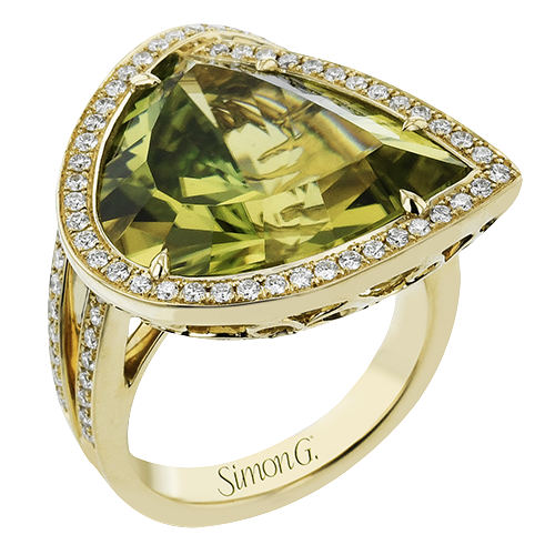 Color Ring in 18k Gold with Diamonds