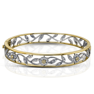 Bangle in 18k Gold with Diamonds